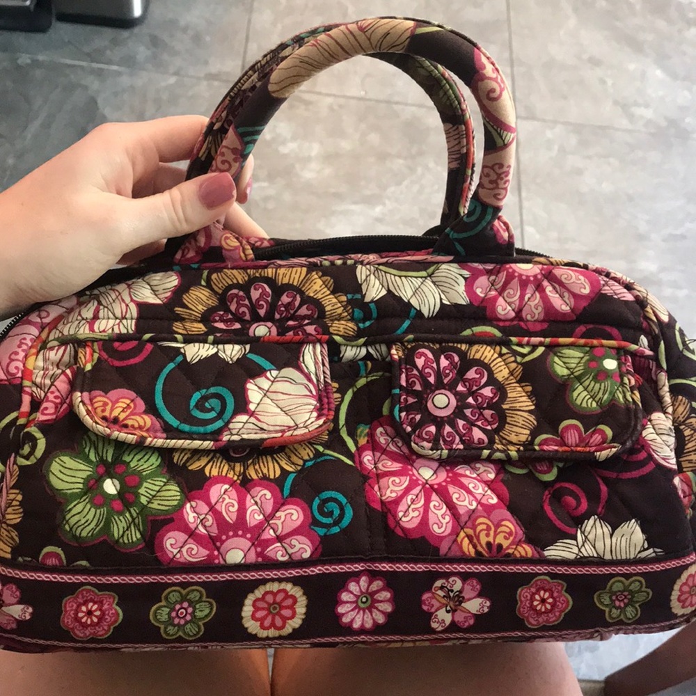 Mod pink floral purse